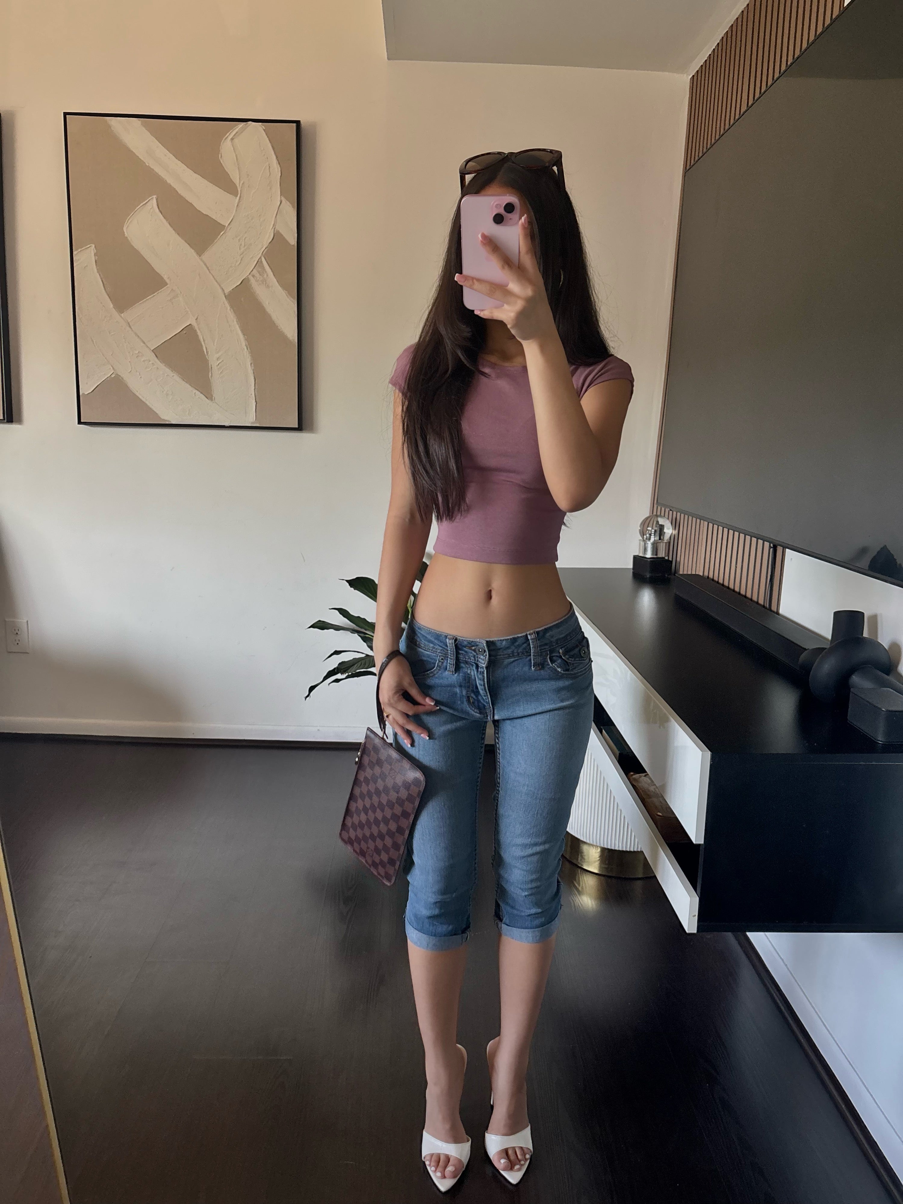low-rise capris