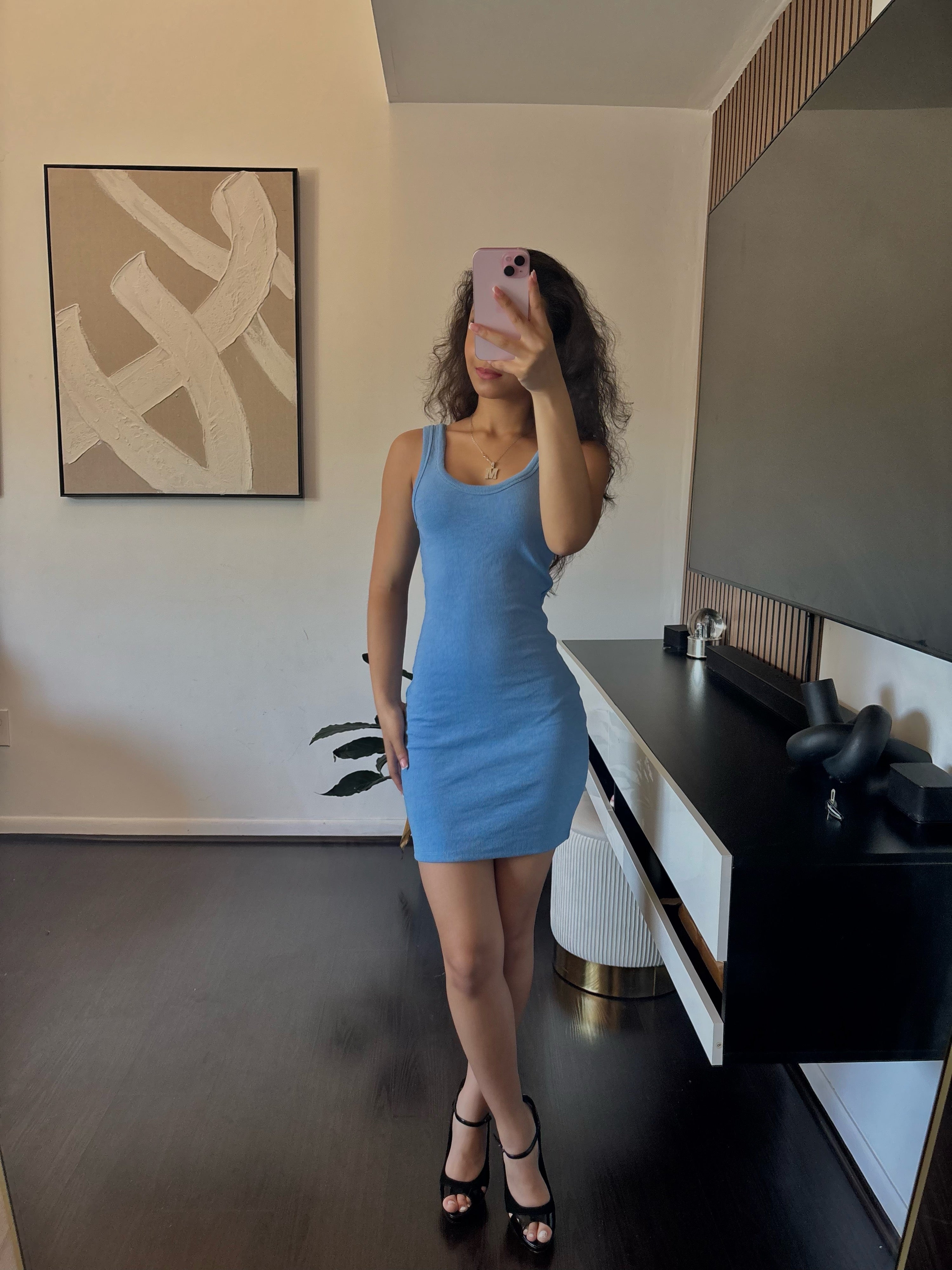 Hourglass sky blue  dress