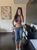 low-rise capris