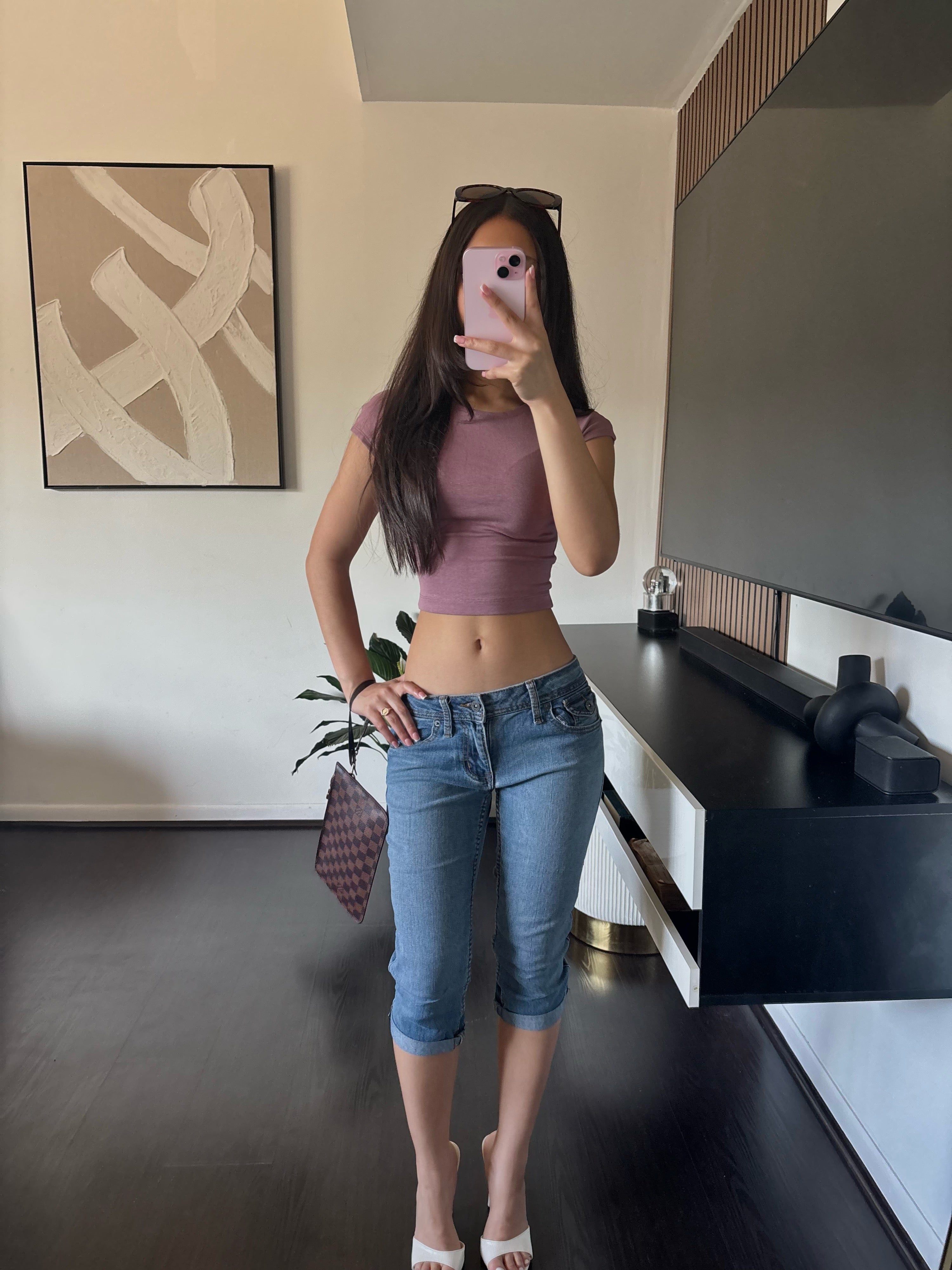 low-rise capris