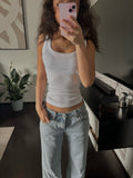 white tank top