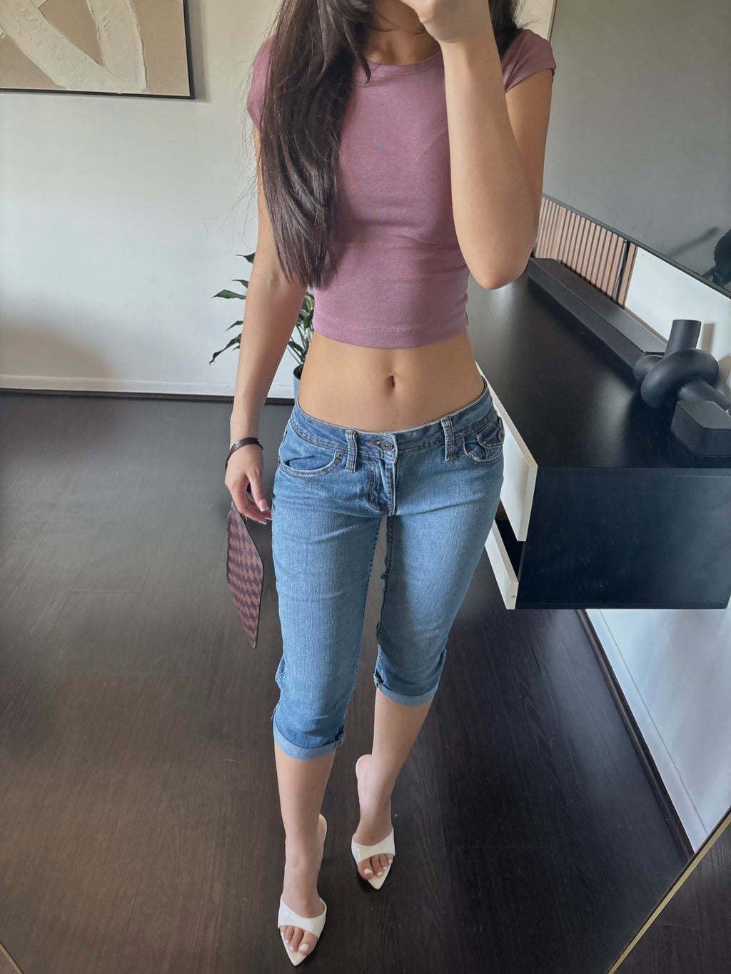 low-rise capris