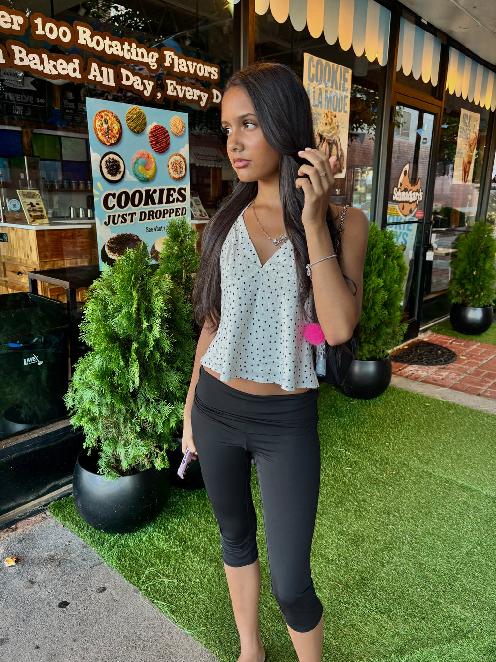 polka dot top