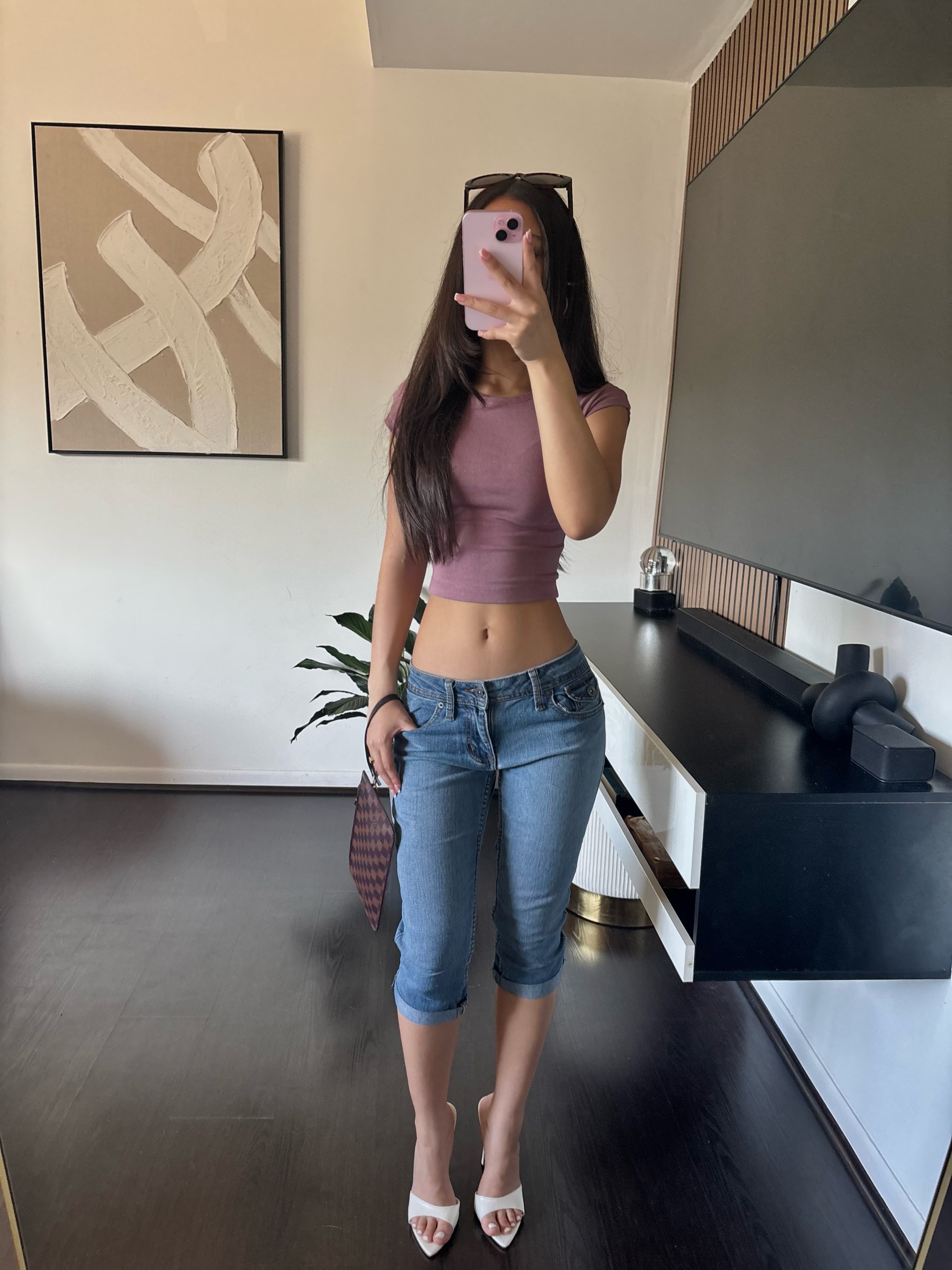 low-rise capris