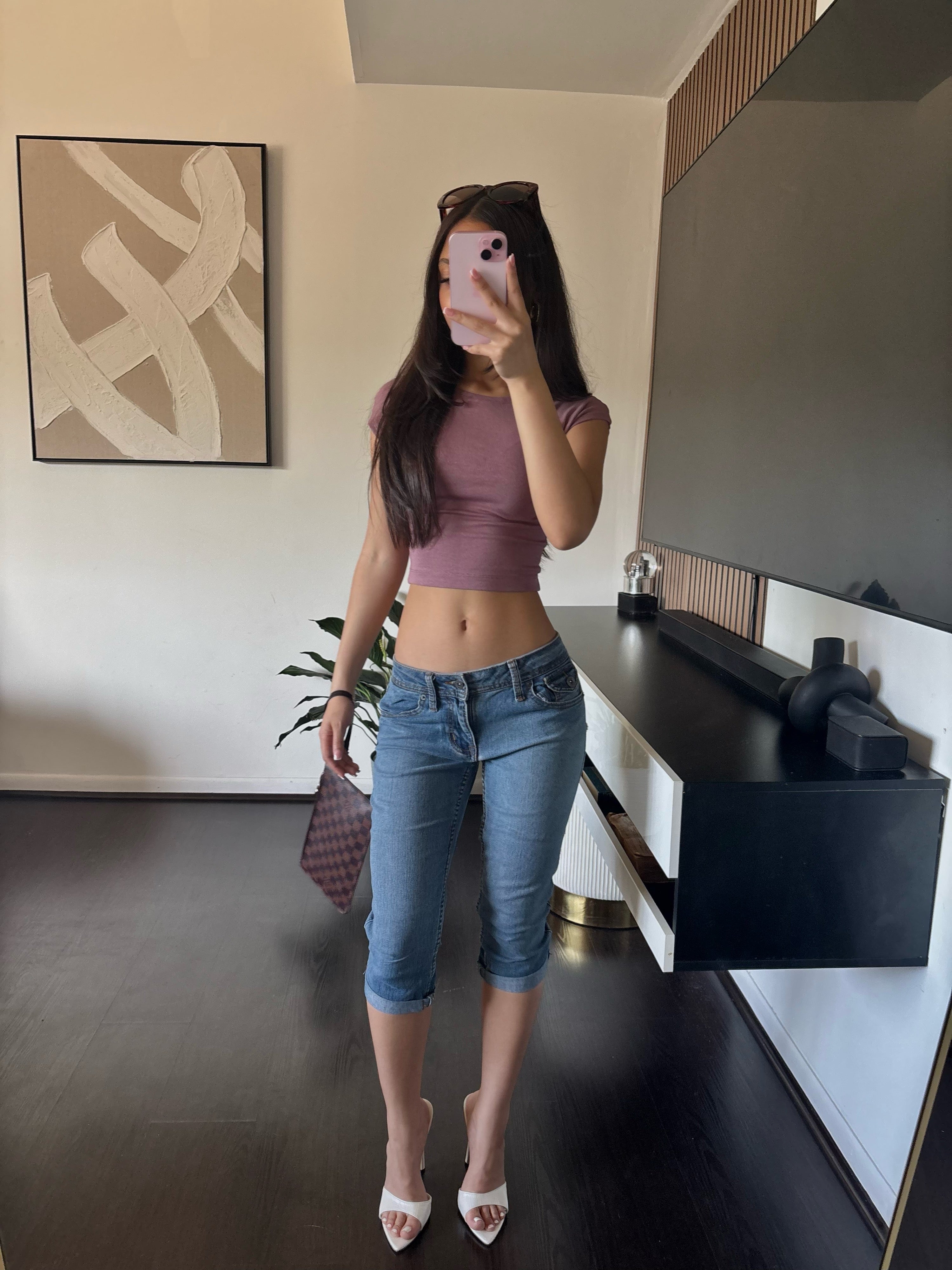 low-rise capris