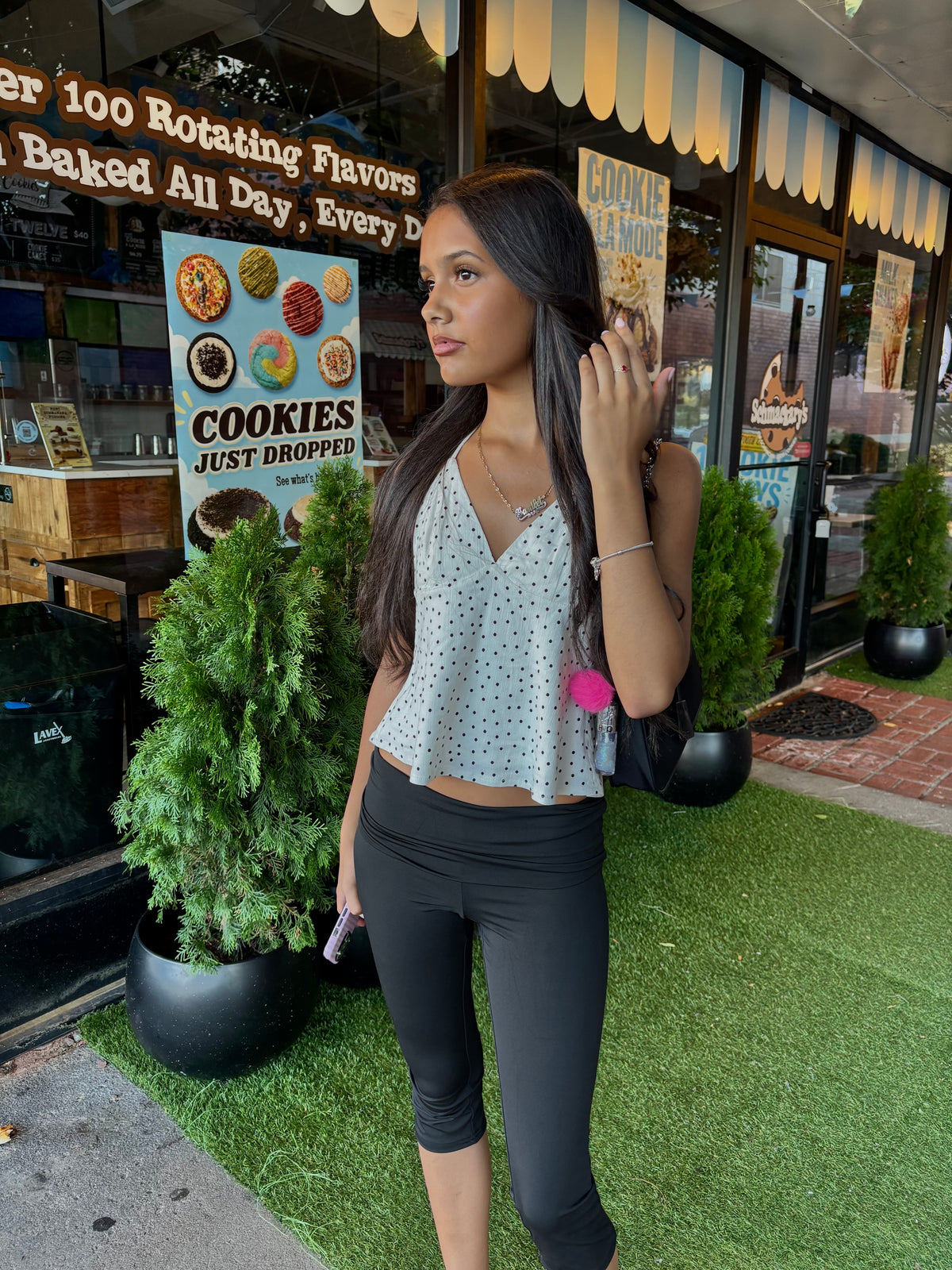 polka dot top