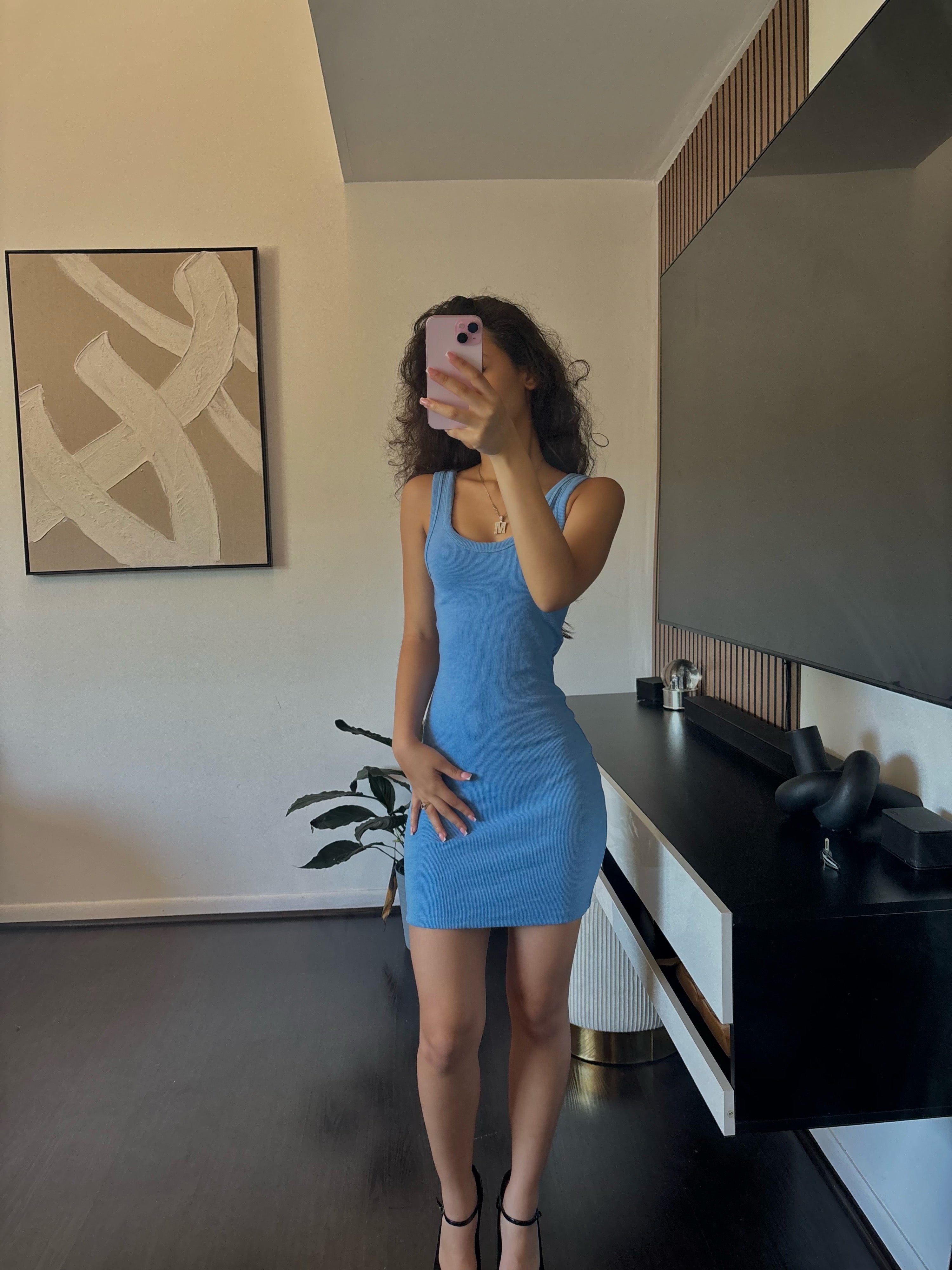 Hourglass sky blue  dress