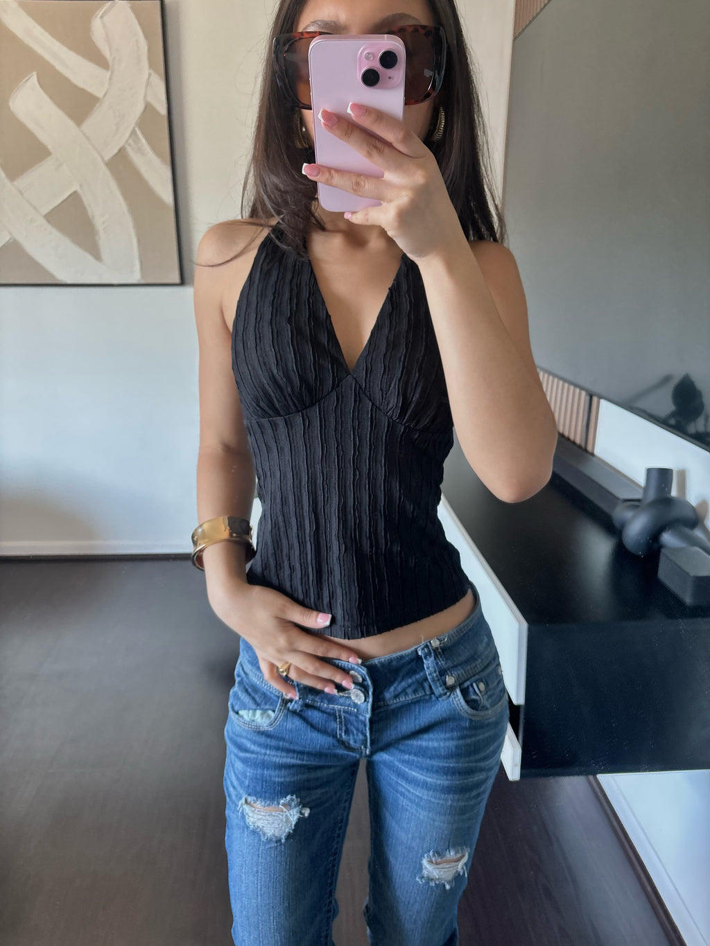 black summer top