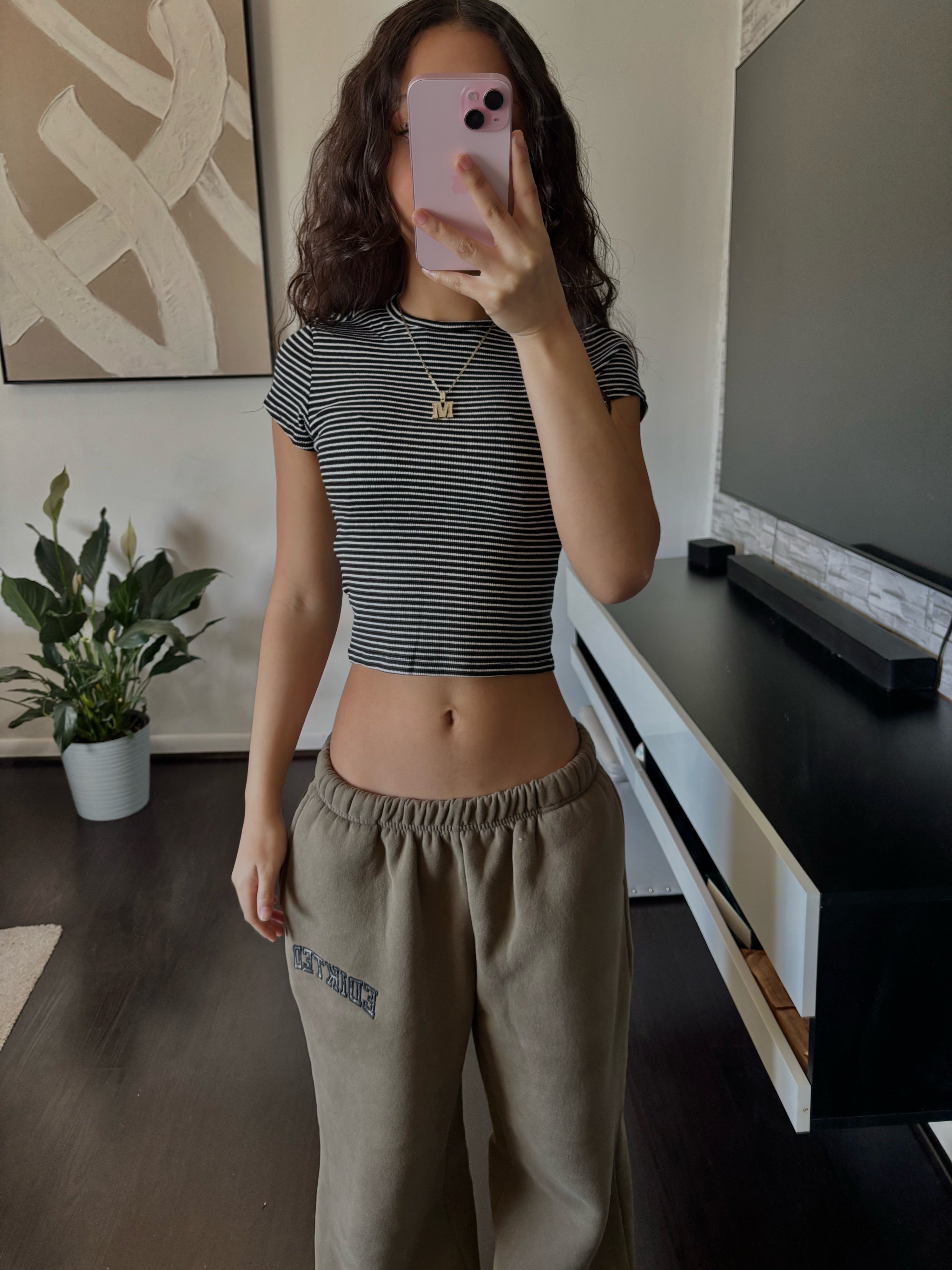 black and white Crop Top
