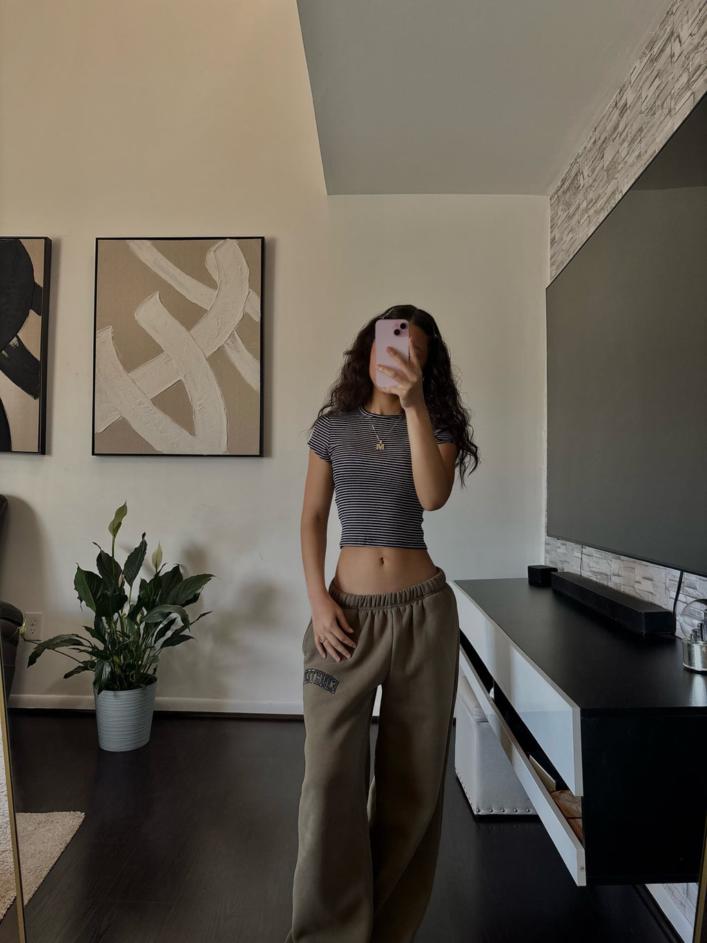 black and white Crop Top