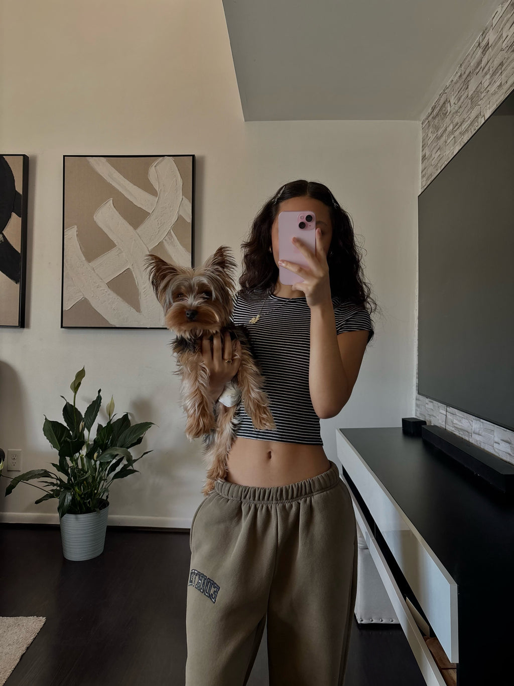 black and white Crop Top