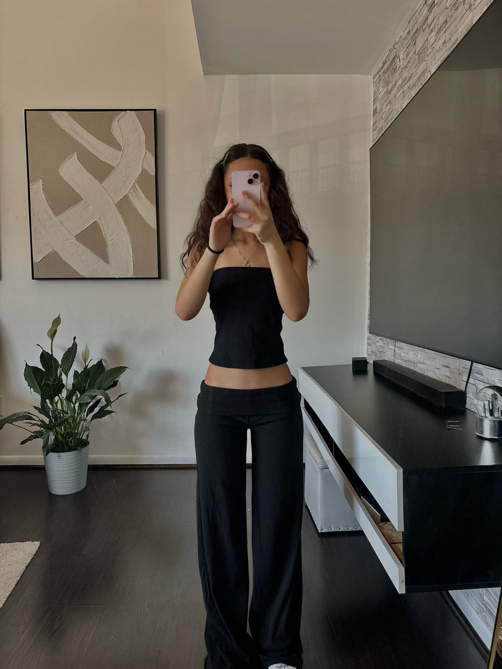 Cashmere Low-Rise Pants black