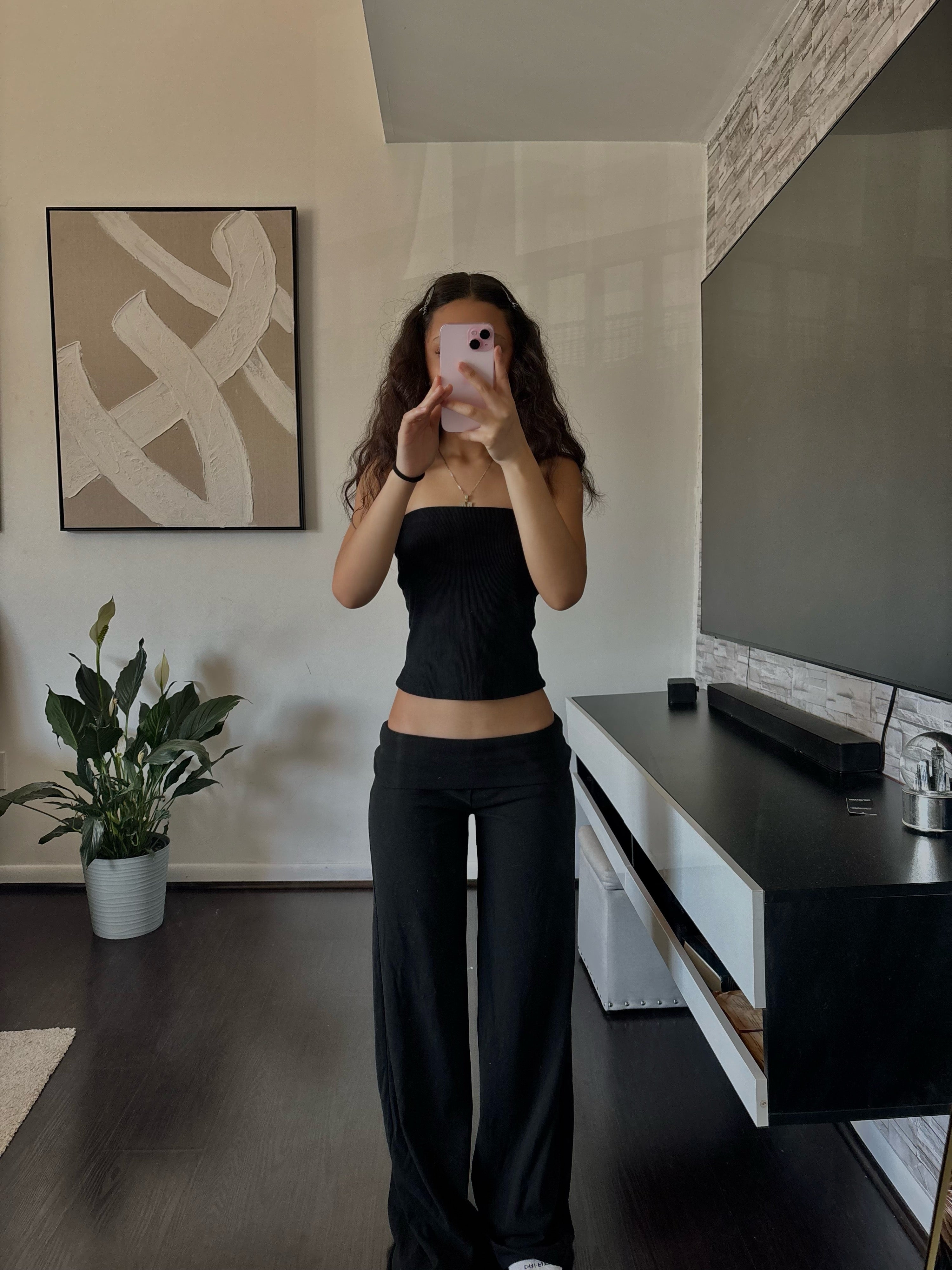 Cashmere Low-Rise Pants black