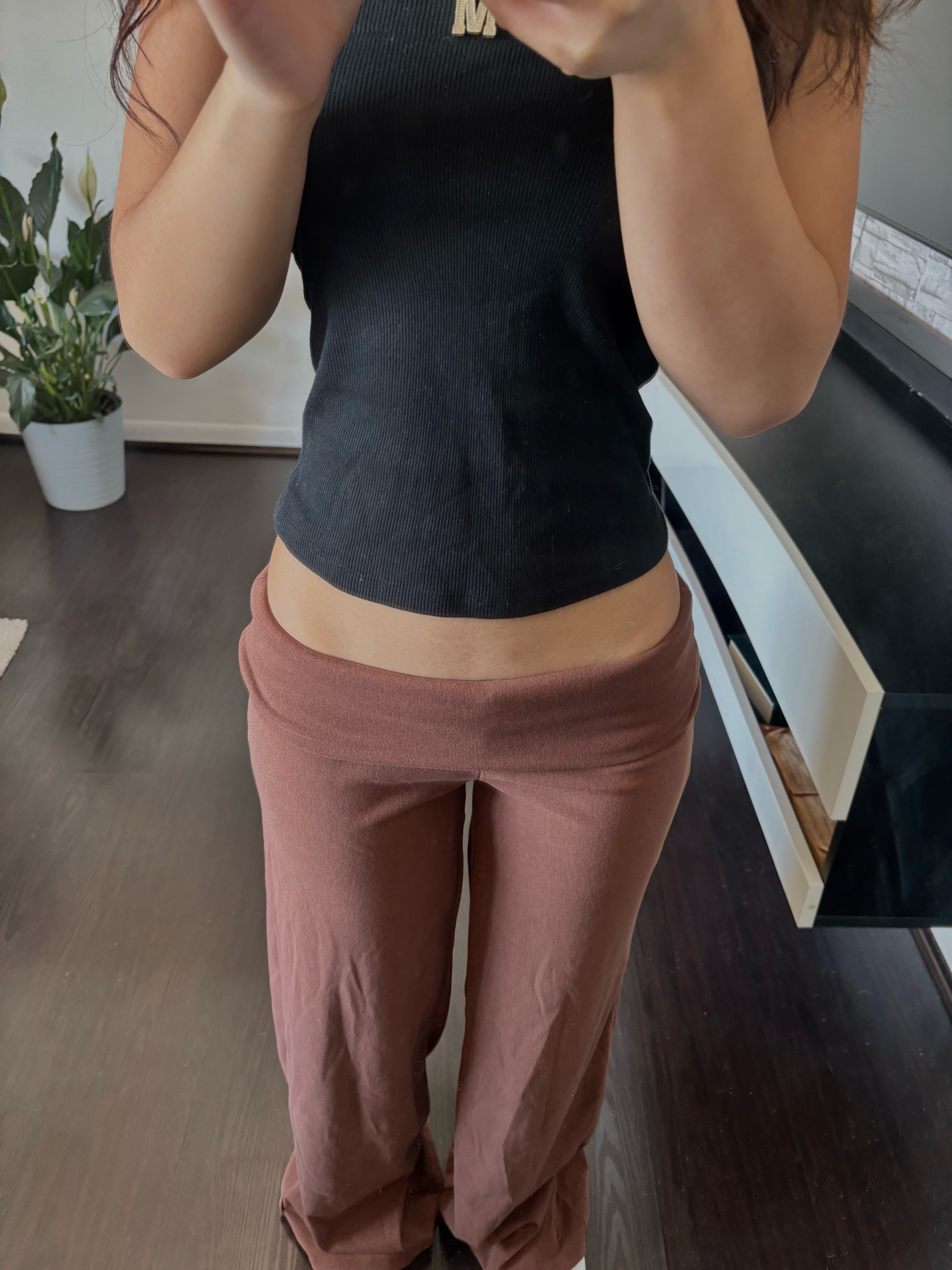 Cashmere Low-Rise Pants brown
